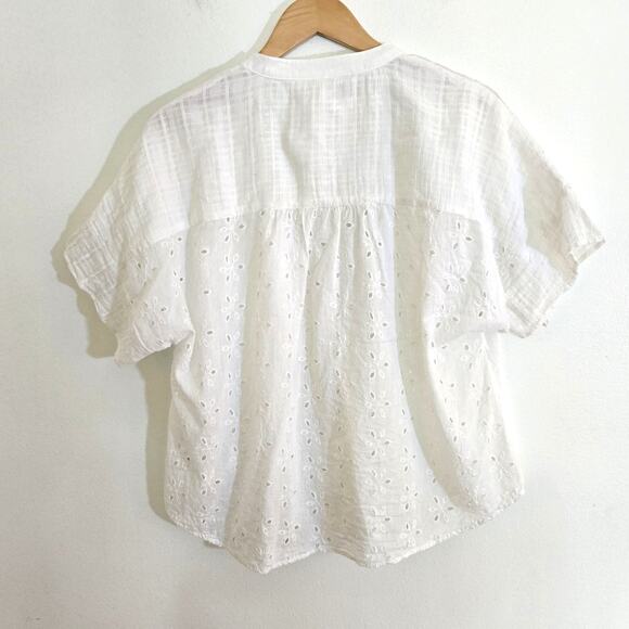 By Anthropologie White Eyelet 2-Piece Set – Top & Shorts – Size XXS - Picture 4 of 13